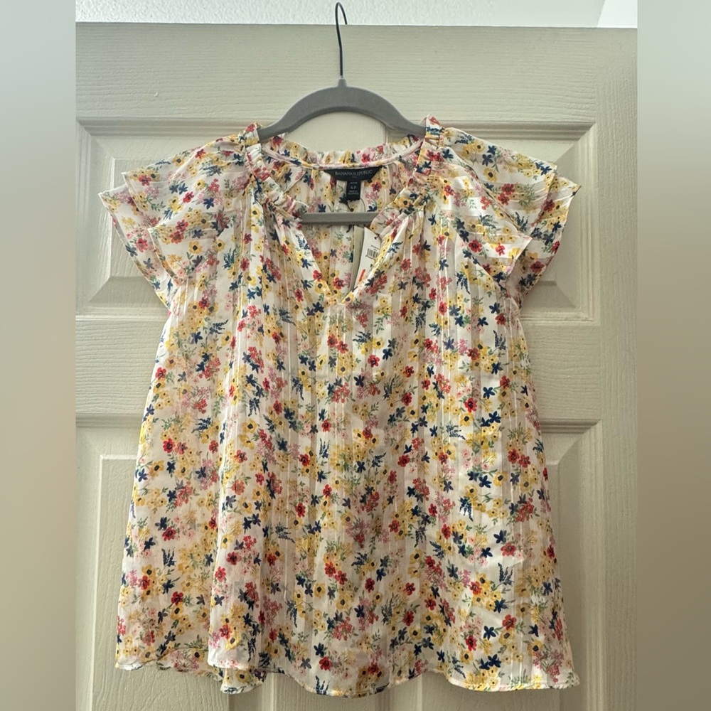 NWT Banana Republic Multicolor Floral Blouse